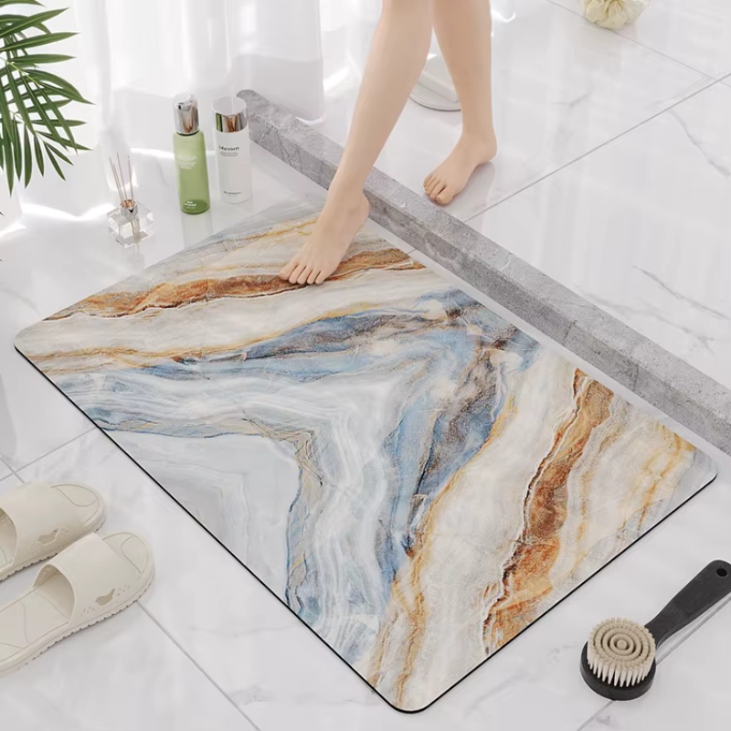 Covor baie universal, spuma de silicon si diatom, Ultra absorbant, antiderapant, 45x70 cm