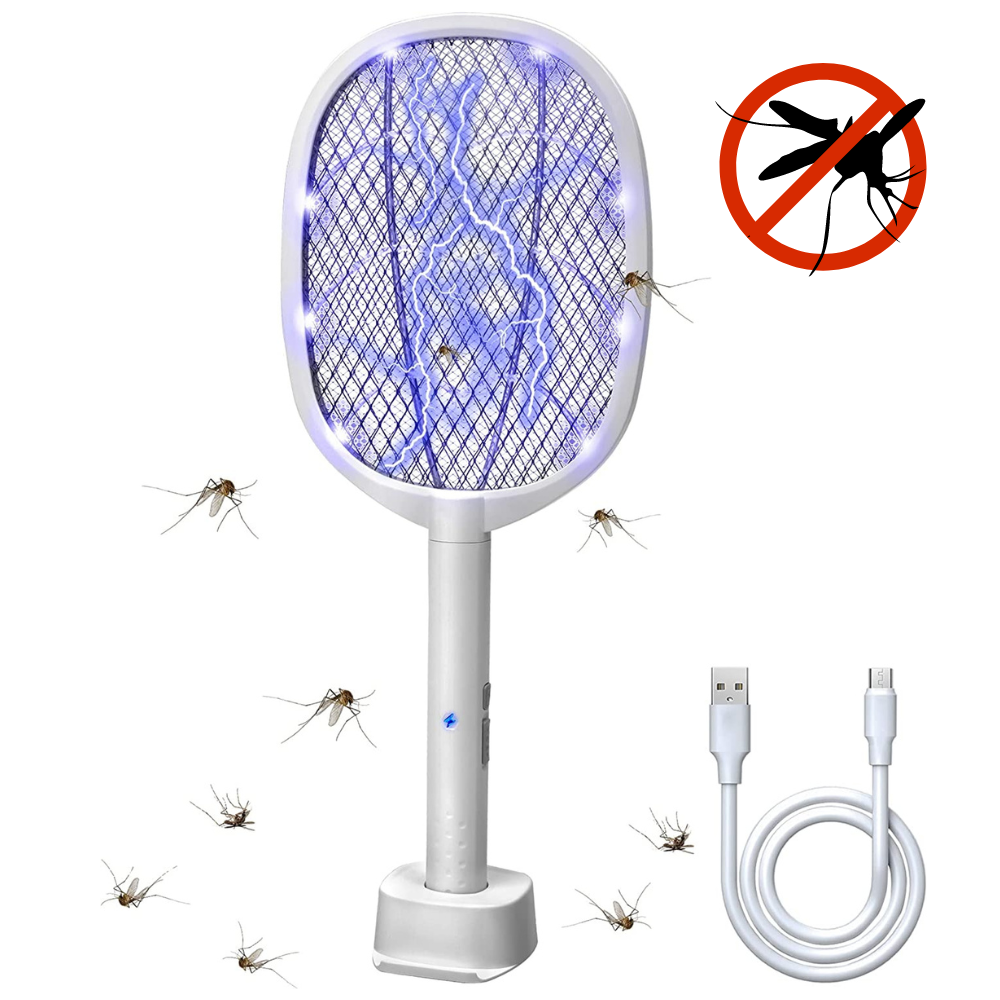 Paleta electrica pentru tantari, muste sau insecte, Incarcare USB, Plastic, Casa si Gradina