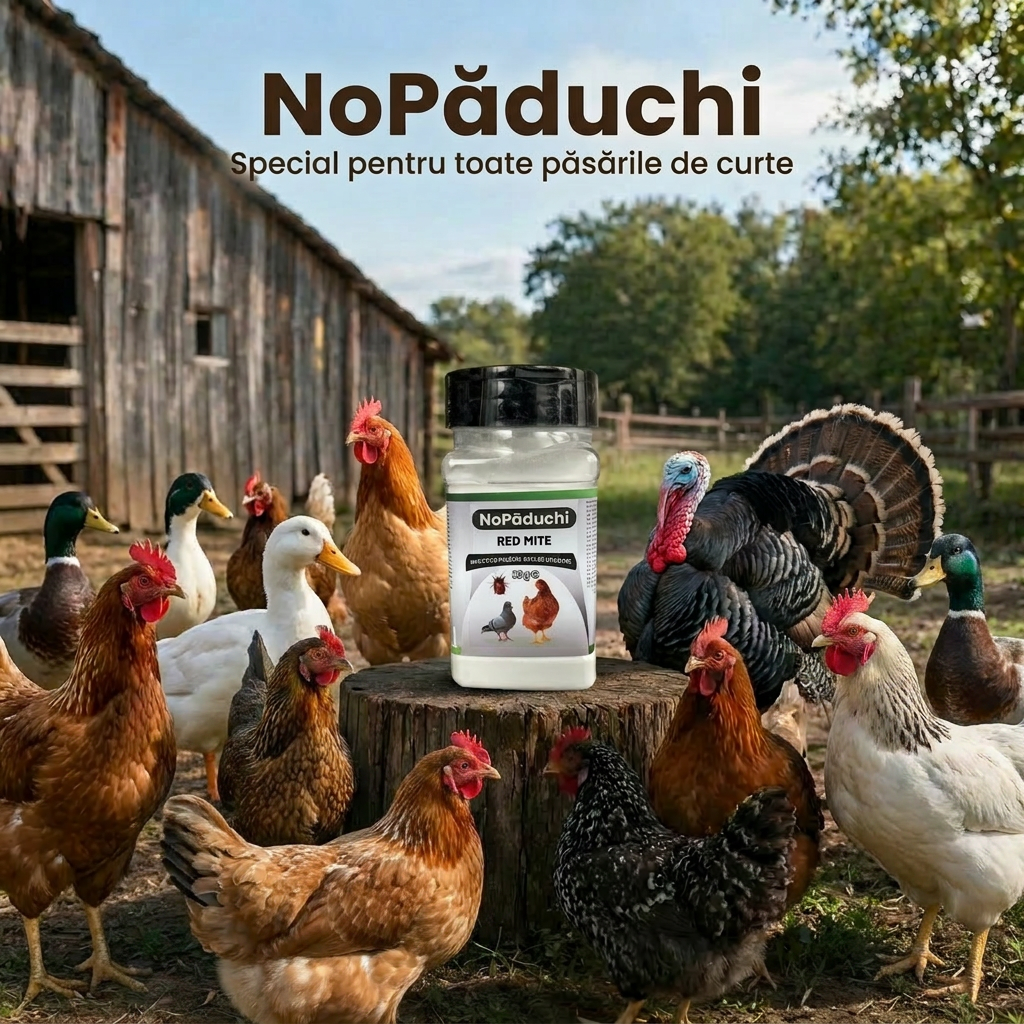 NoPăduchi - Tratament Natural pentru Combaterea Păduchilor la Găini