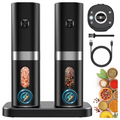 Set 2 Rasnite electrice pentru sare piper si alte condimente, Incarcare USB , Macinare reglabila