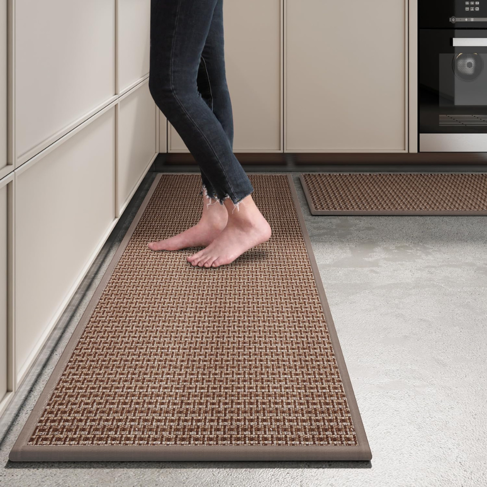 set 2 covoare pentru bucatarie maro